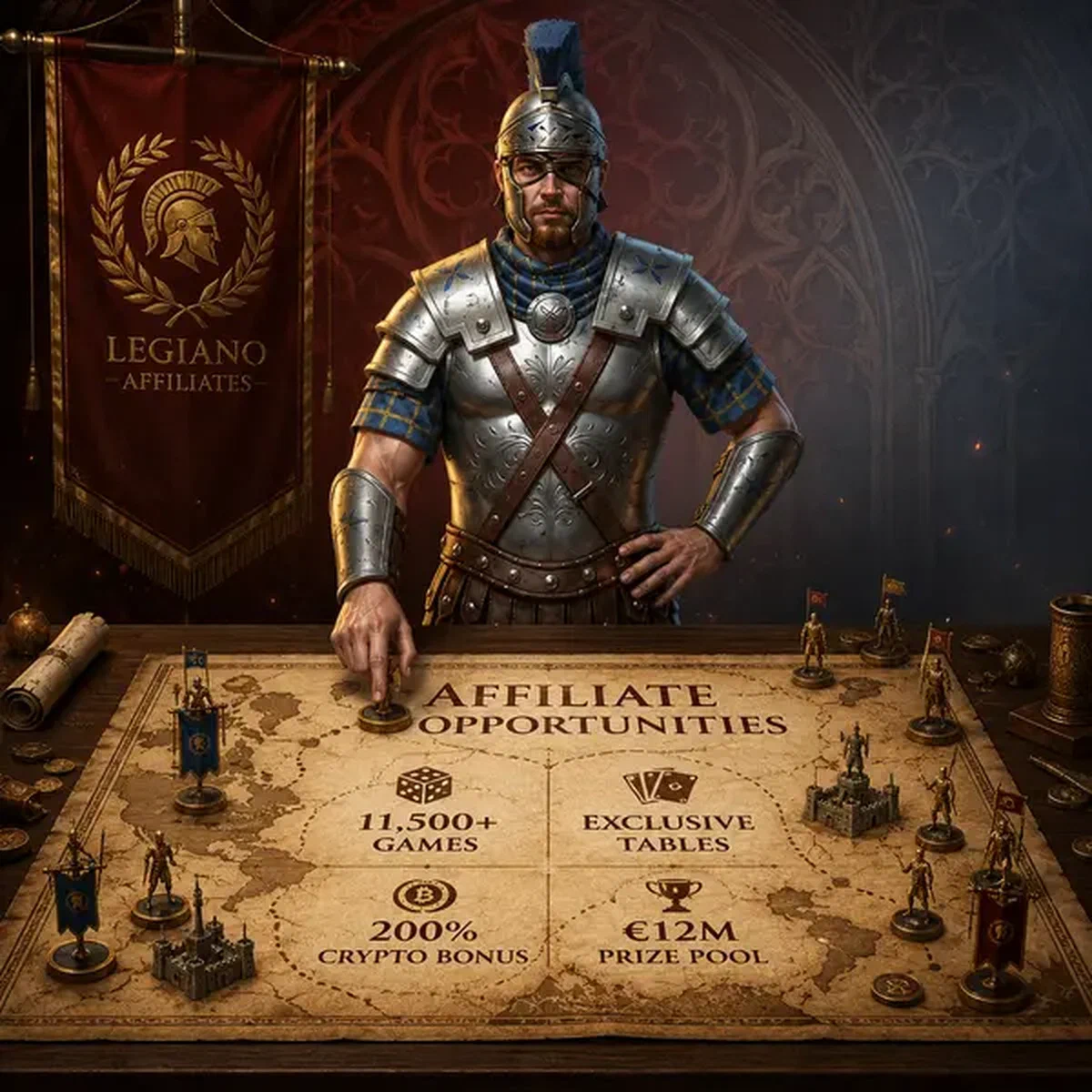 Legiano Affiliate-Programm-Strategietabelle mit angezeigten Partnerschaftsmöglichkeiten