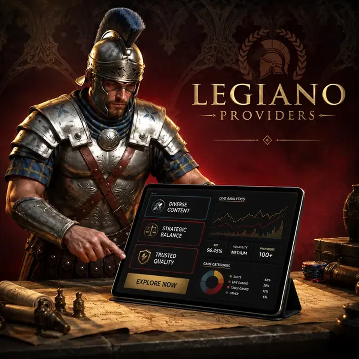 Kampferprobter Legiano Software Providers Zenturio analysiert vielfältige Gaming-Inhalte auf taktischem Tablet